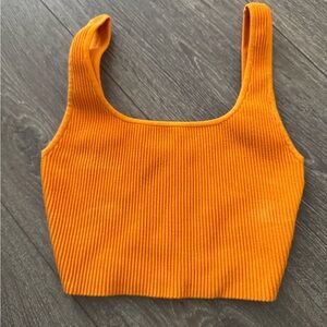 Babaton Vibrant Orange Crop Top